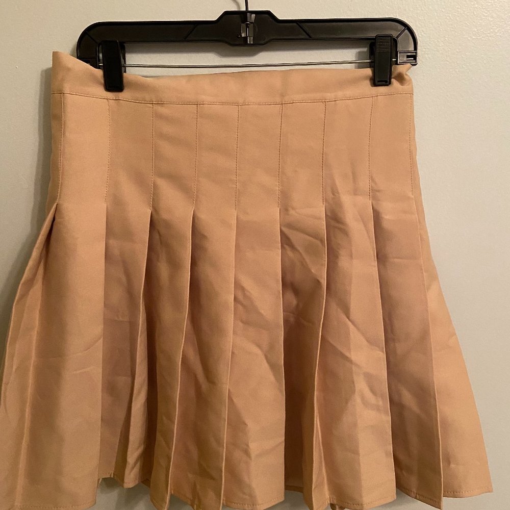 Tan/beige Pleated Tennis Skirt
